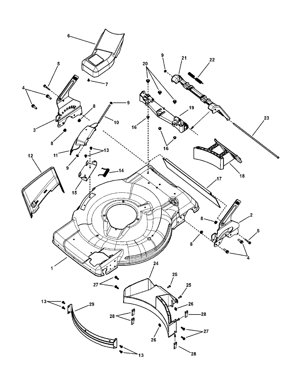 Group, Deck, Fwd, Deere, Ca Diagram and Parts List for 7800644-LP7800644-NJS26 2010 Briggs and Stratton Lawn Mower